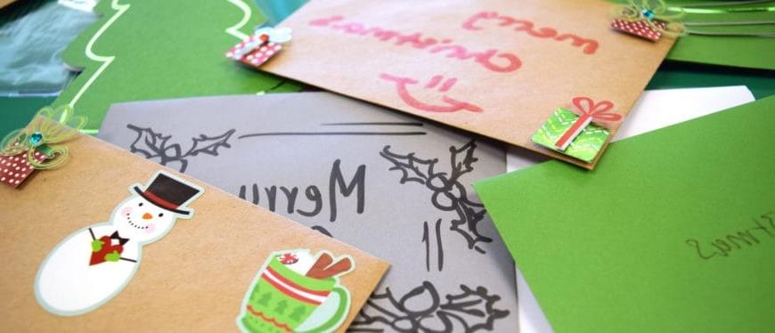 Christmas cards made at Cocoa & 补习